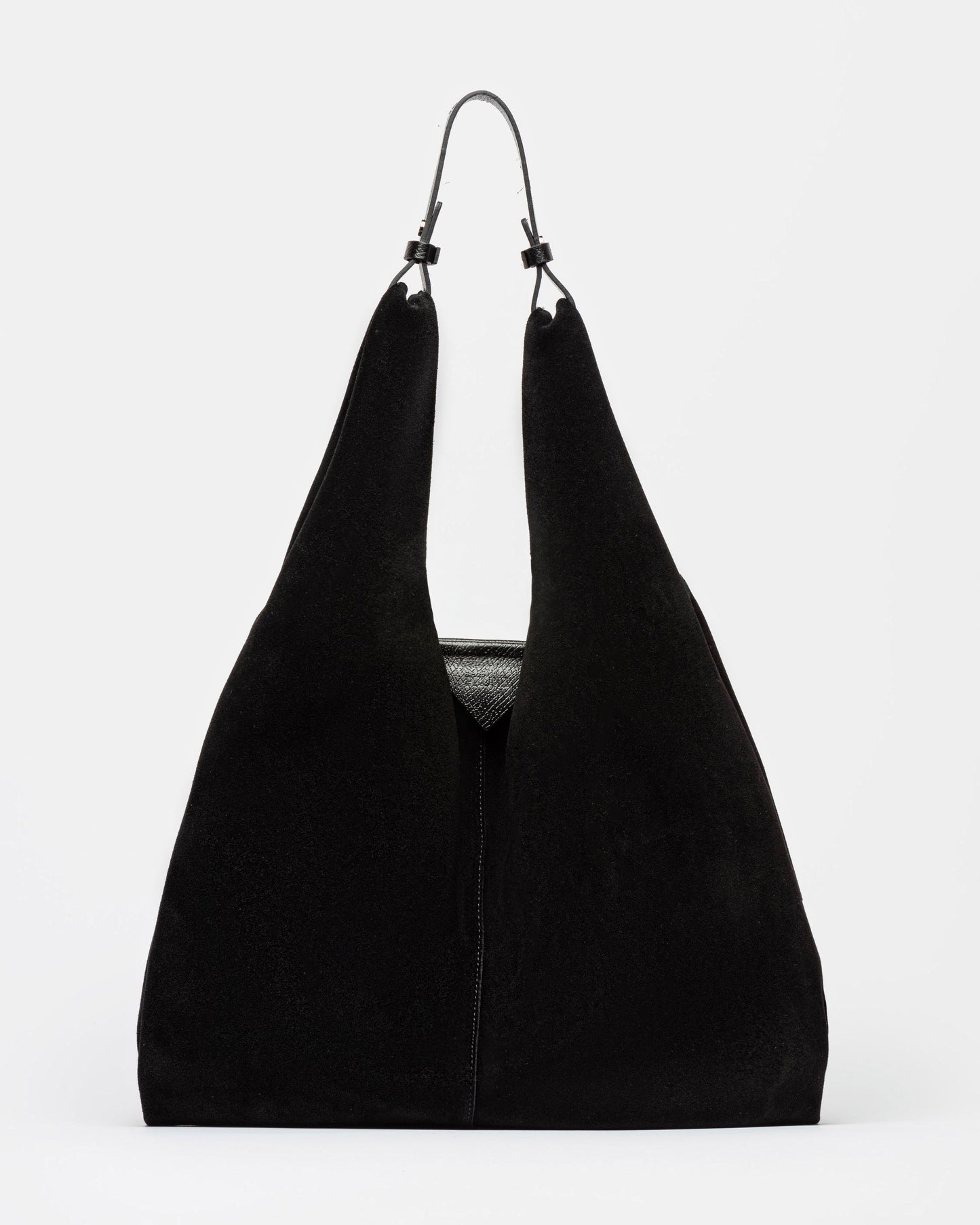 Bolso The Shopping En Piel Gamuza Prune