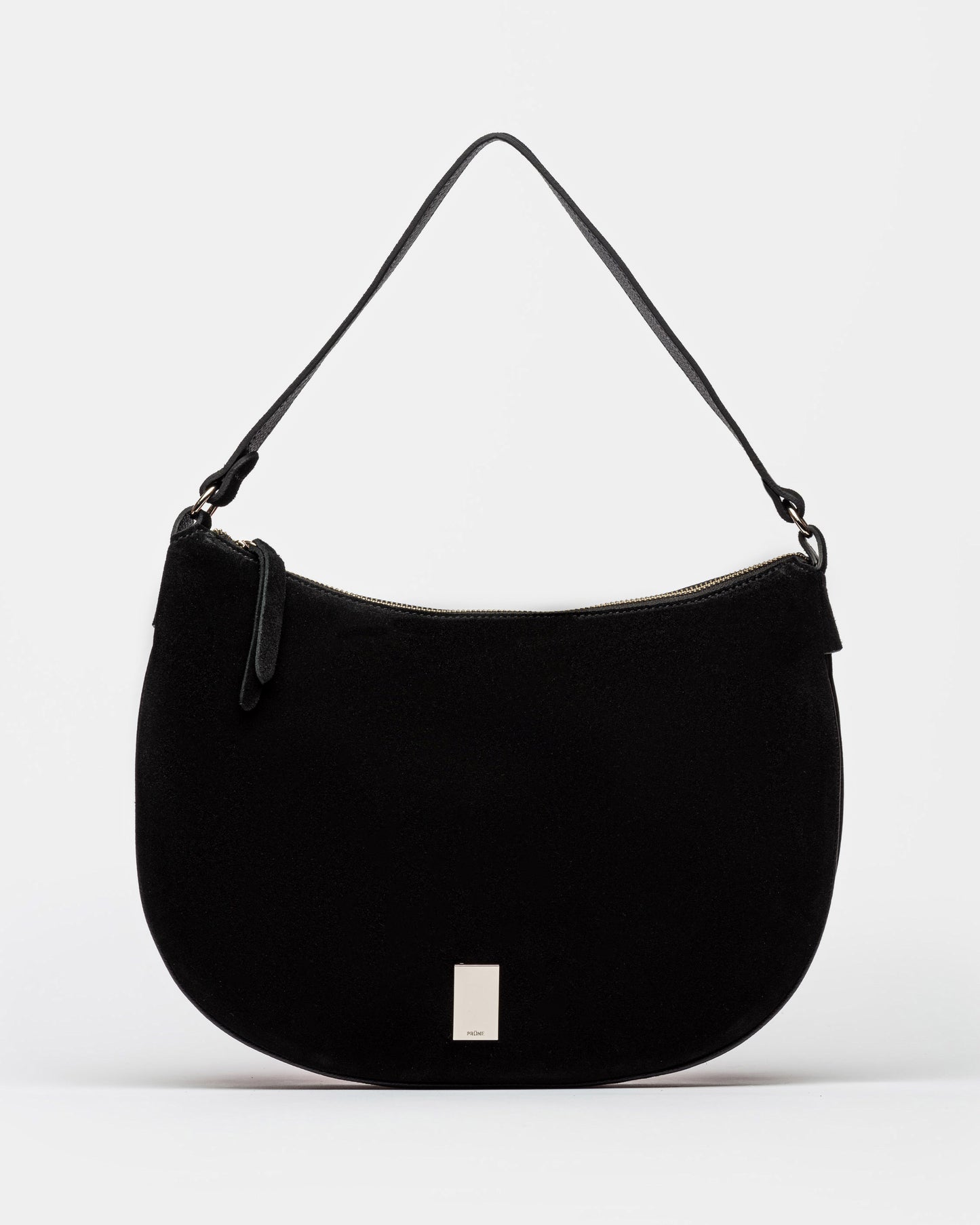 Bolso Lua En Piel Gamuza Prune