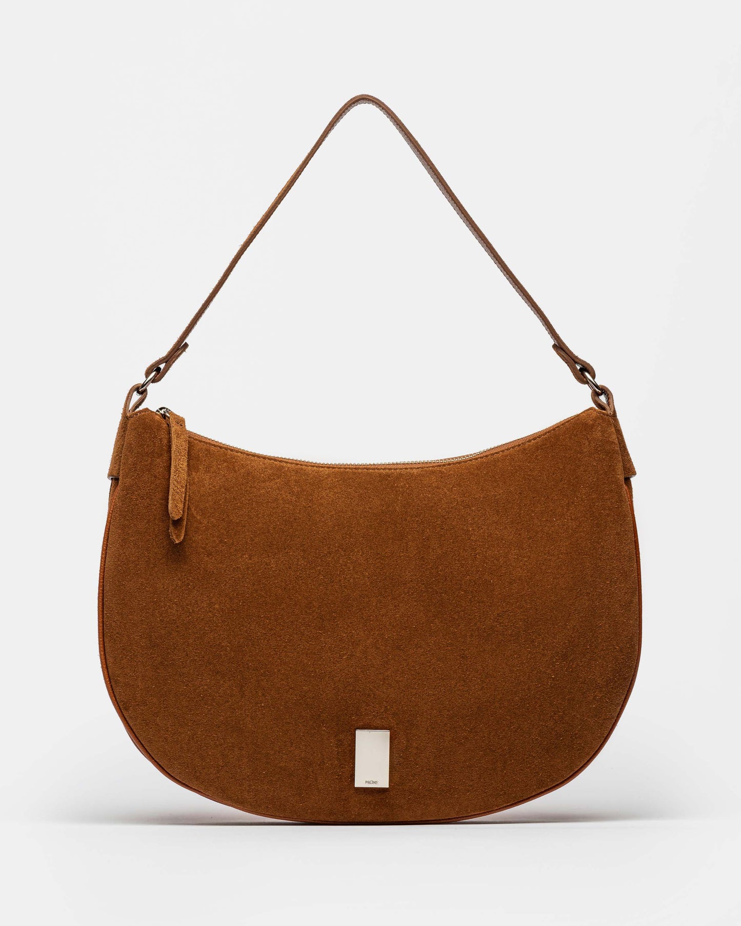 Bolso Lua En Piel Gamuza Prune