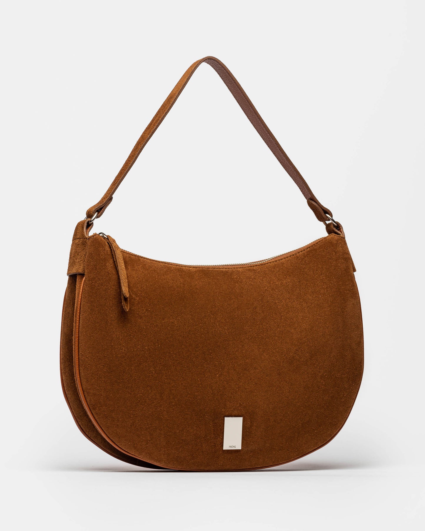 Bolso Lua En Piel Gamuza Prune