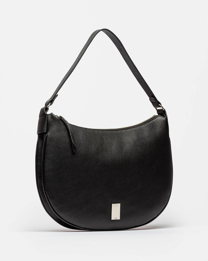 Bolso Lua En Piel Graneada Prune