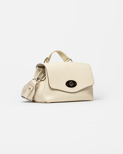 Bolso De Mano Folder En Piel Graneada Prune